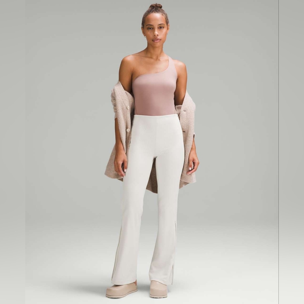 Lululemon Wundermost Ultra-Soft Nulu Asymmetrical Bodysuit *Twilight Rose Size L - Picture 15 of 16